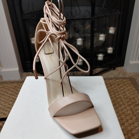 ANNE MICHELLE EVERMORE-64 NUDE ANKLE WRAP HEEL 10 - Picture 6 of 14
